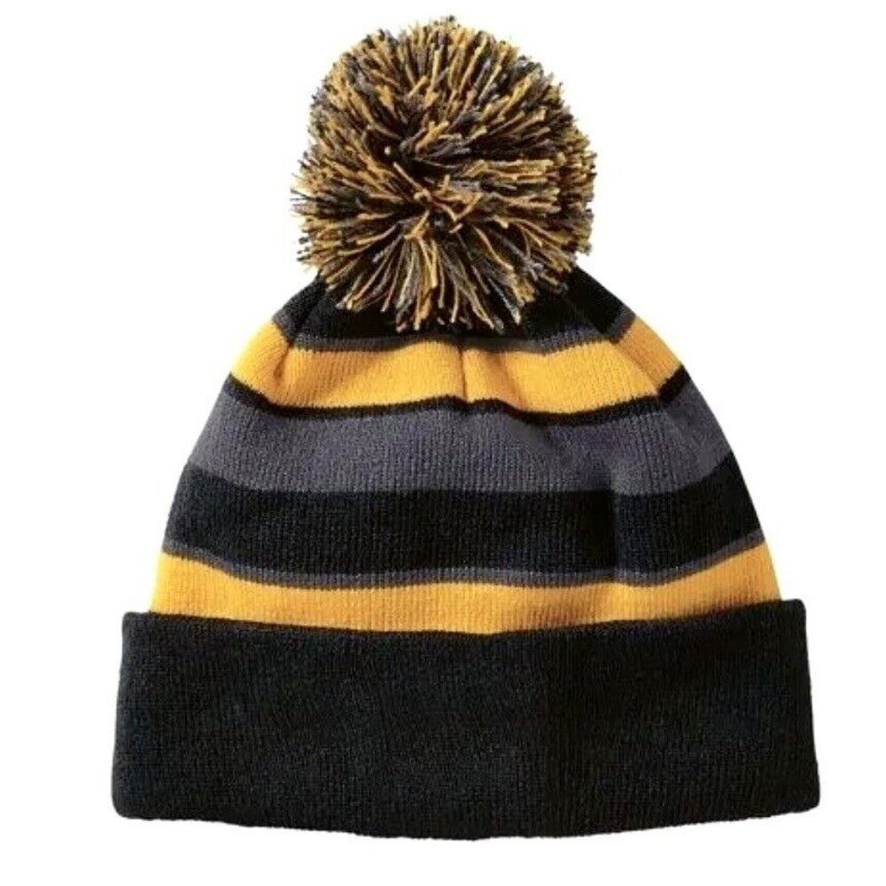 Holloway Sportswear Comeback Pom Pom Beanie Cap Black/Gold/Graphite‎